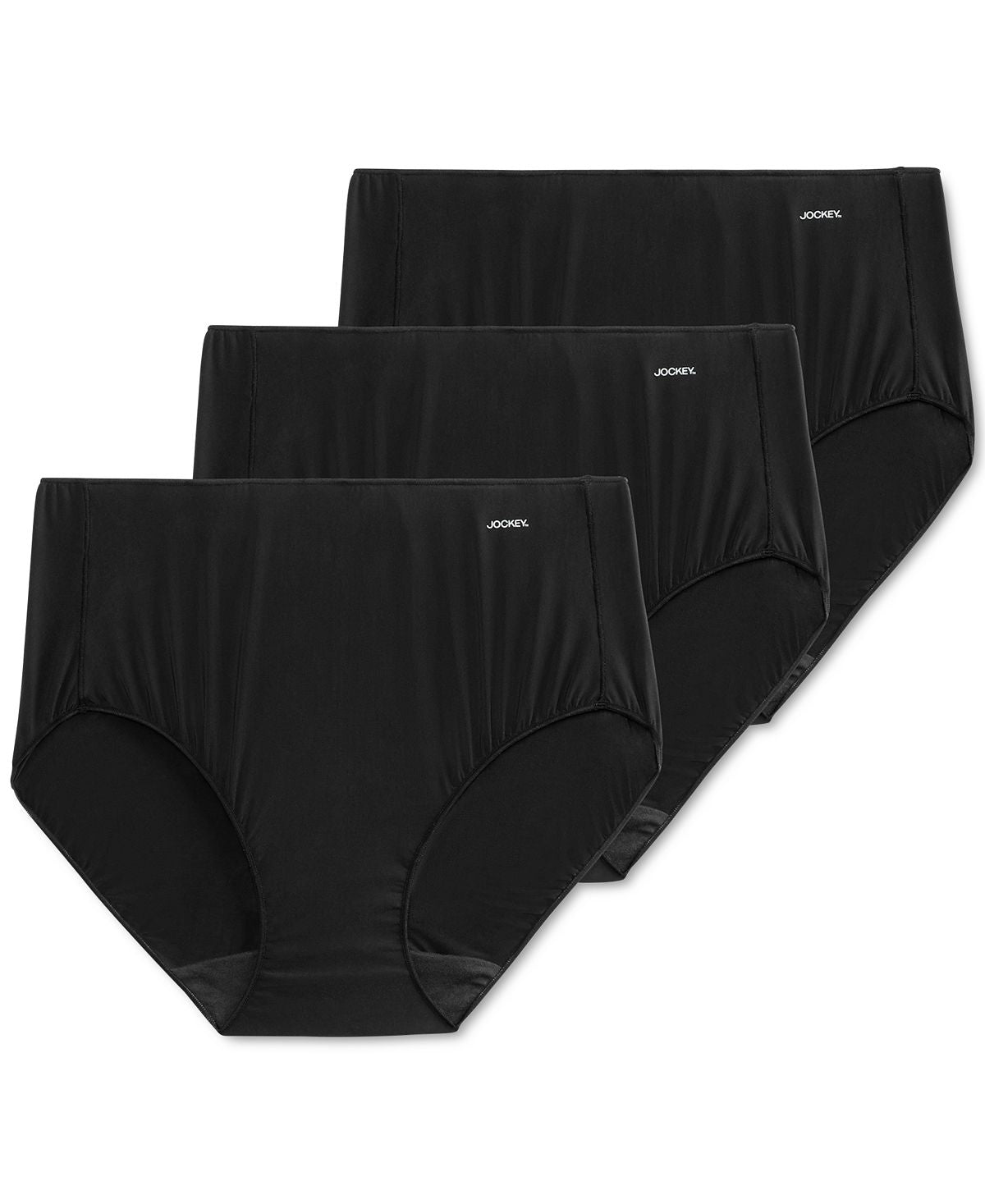 Jockey Wo 3-pk. No Panty Line Promisecotton Hipster Underwear 1772 Black/black/black
