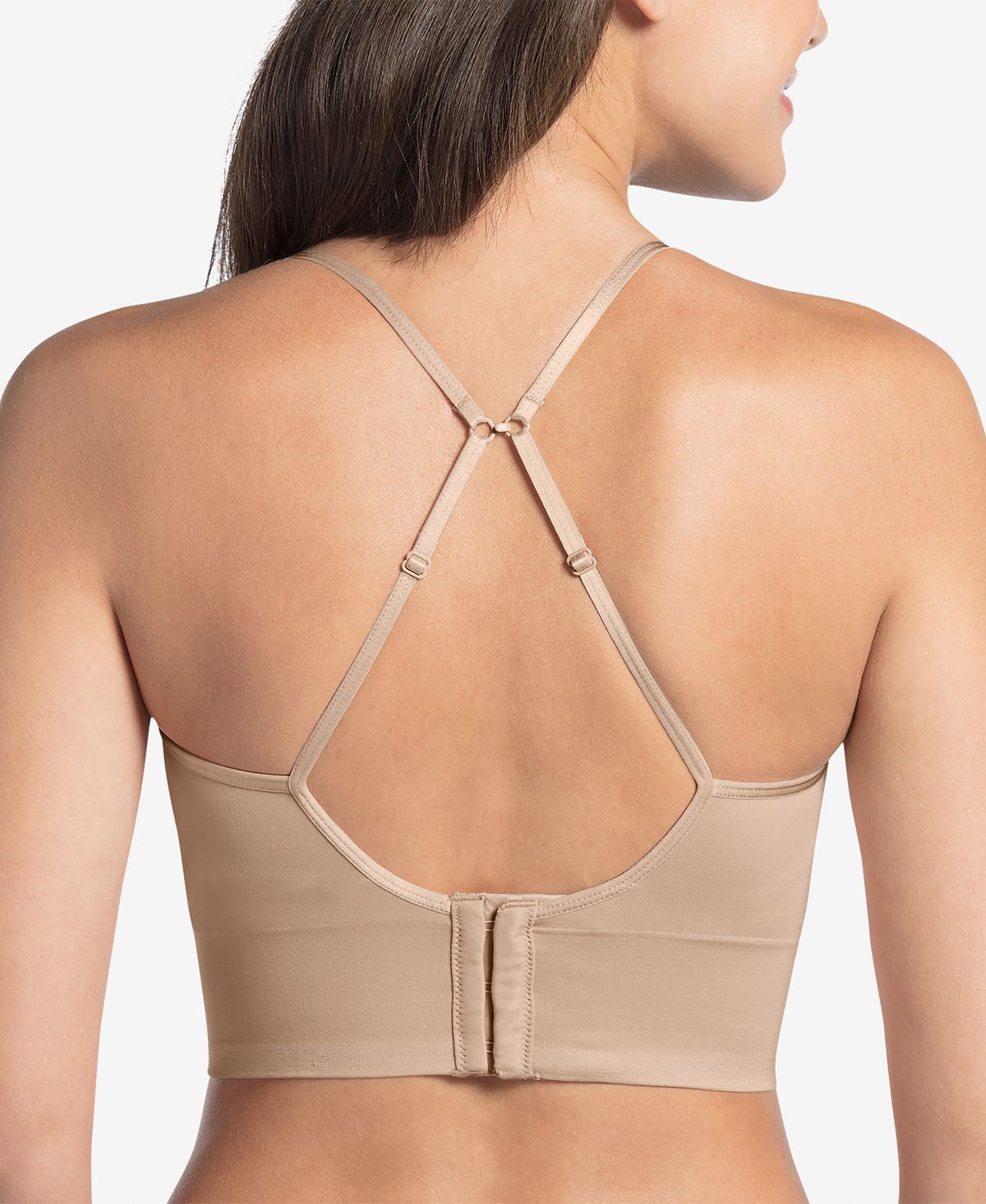 Jockey Wo Natural Beauty Microfiber Removable Cup Bralette With Back Closure 2456 Sandcastles