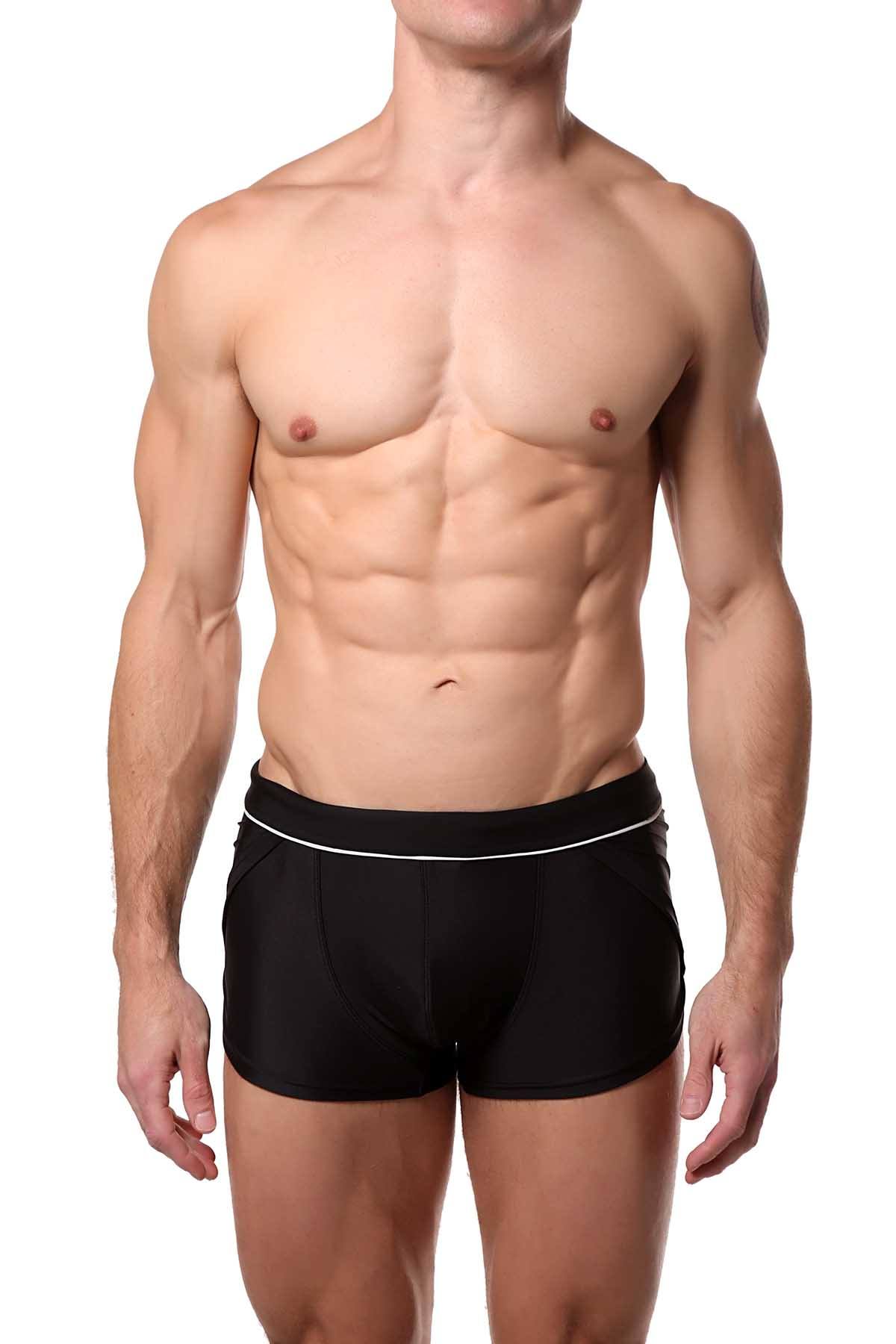 Jocko Black Ernesto Square Cut Swim Trunk