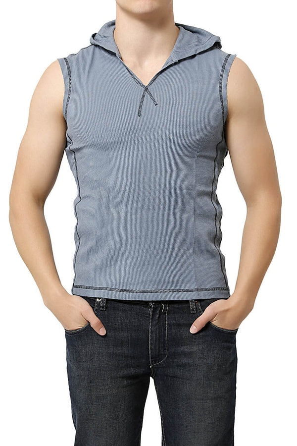 Jocko Grey Blue Sleeveless Lounge Hoodie