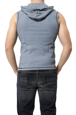 Jocko Grey Blue Sleeveless Lounge Hoodie thumbnail 2