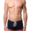 Jocko Navy/White Ribbed Rex Swim Trunk