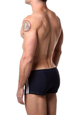 Jocko Navy/White Ribbed Rex Swim Trunk thumbnail 2