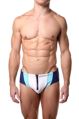 Jocko Navy Zip Swim Bikini