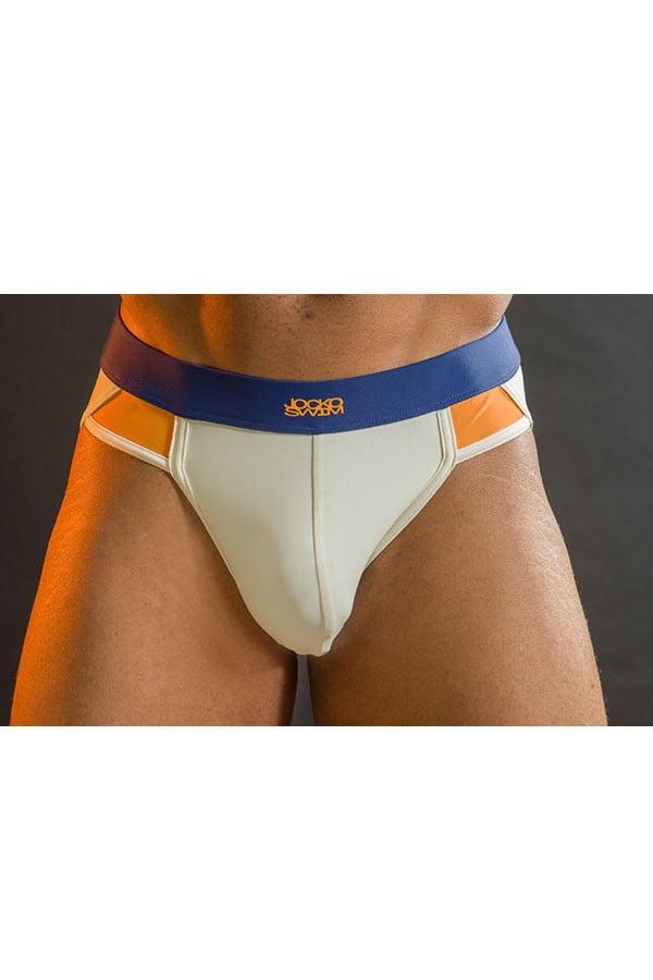 Jocko Off-White Block Swim Brief