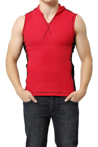 Jocko Red Sleeveless Lounge Hoodie