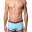 Jocko Sky Logo Contrast Trim Square Cut Swim Trunk