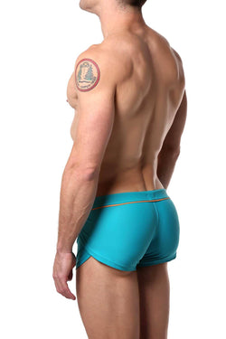 Jocko Teal Ernesto Square Cut Swim Trunk thumbnail 2