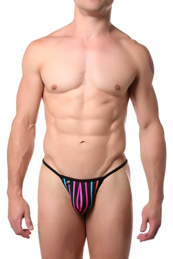Joe Snyder Black/Neon-Striped Candy Kini thumbnail 1