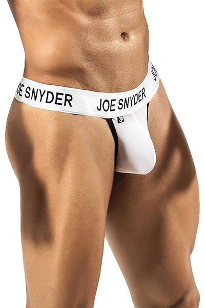Joe Snyder White Mesh Activewear V-Thong