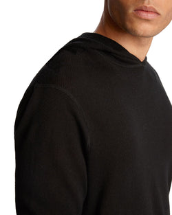 John Varvatos Collection Silk/cashmere Hooded Sweater Black thumbnail 2