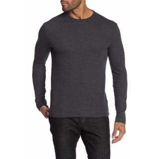 John Varvatos Men's Broken Rib Long-Sleeve Shirt black