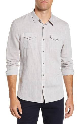 John Varvatos Star Foster Army Shirt Beige
