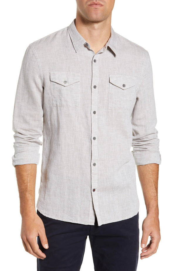 John Varvatos Star Foster Army Shirt Beige