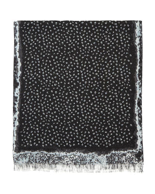 John Varvatos Star Usa Allover Skull Scarf Black
