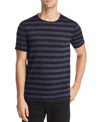 John Varvatos Star Usa Bailey Striped Tee Stream Blue