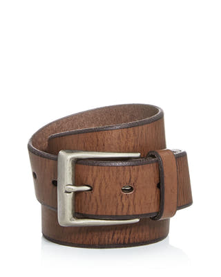 John Varvatos Star Usa Bridle Leather Belt Tan