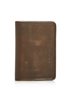 John Varvatos Star Usa Brush Leather Bi-fold Card Case Olive thumbnail 1