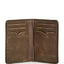 John Varvatos Star Usa Brush Leather Bi-fold Card Case Olive