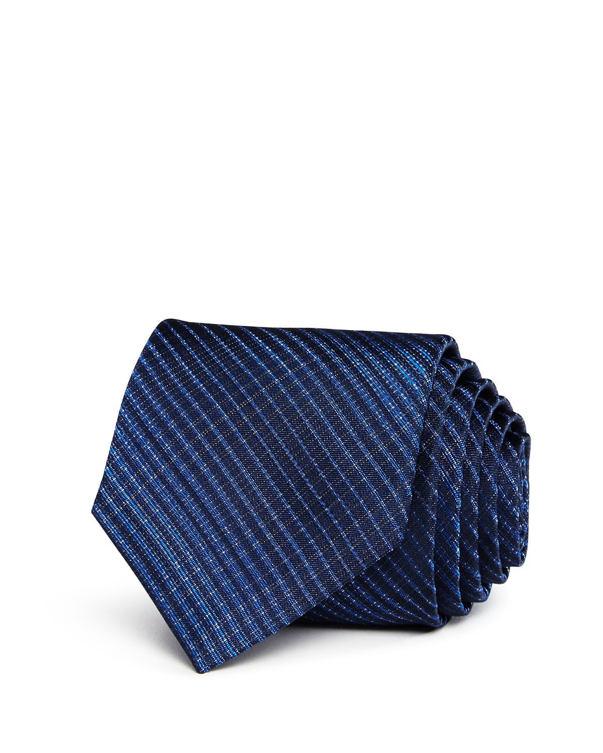 John Varvatos Star Usa Brushed Tonal Check Classic Silk Tie Capri Blue