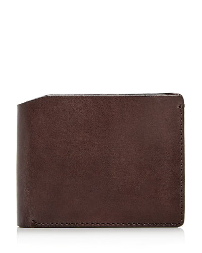 John Varvatos Star Usa Bushwick Leather Bi-fold Wallet Brown