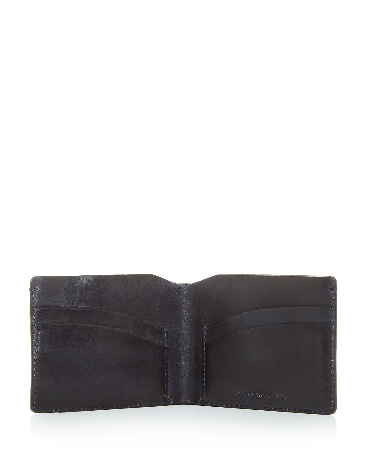 John Varvatos Star Usa Bushwick Leather Bi-fold Wallet Navy