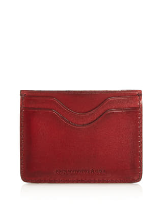 John Varvatos Star Usa Bushwick Leather Card Case Red