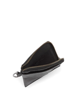 John Varvatos Star Usa Cooper Leather Zip Card Case Black thumbnail 2