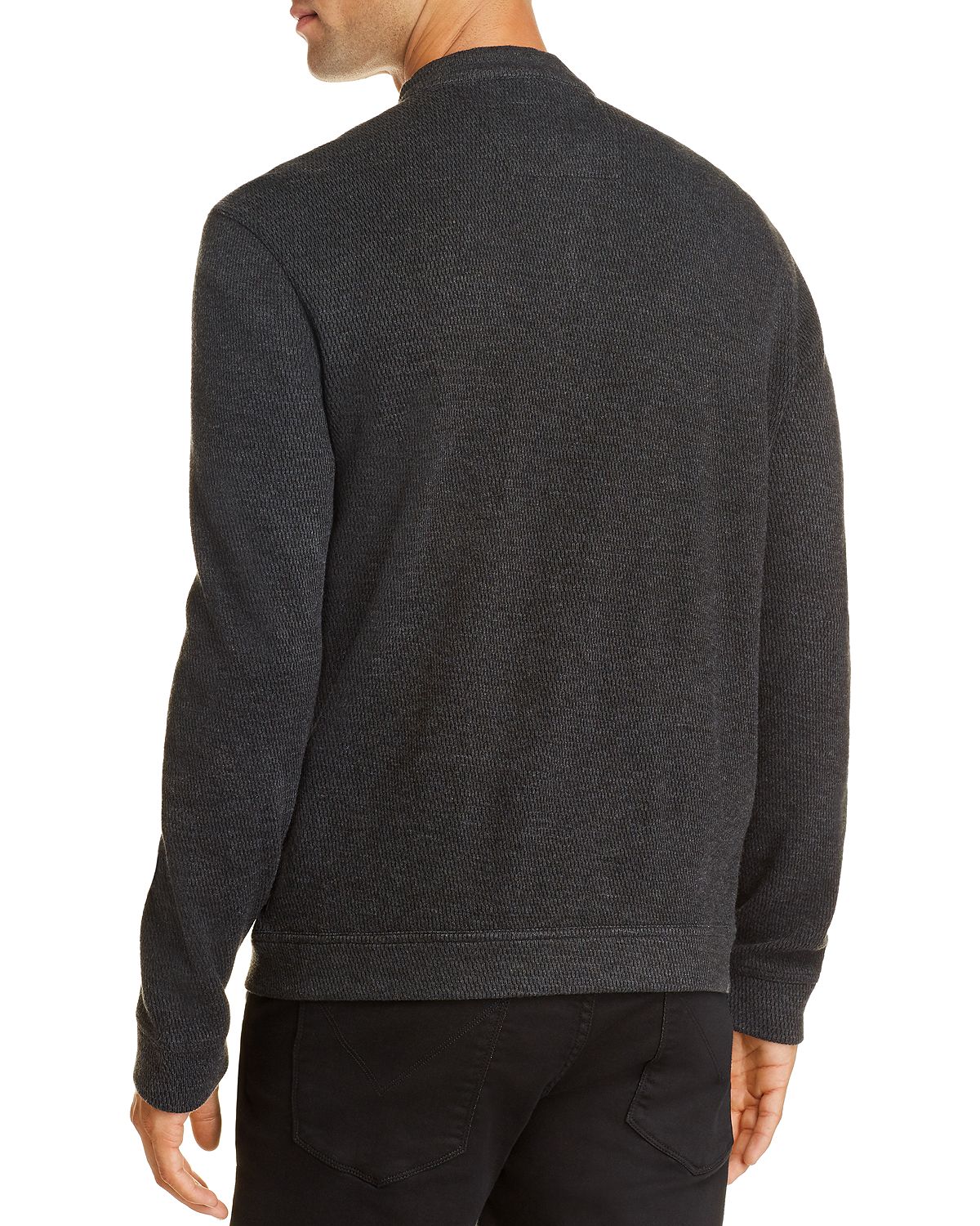 John Varvatos Star Usa Double-knit Zip-up Sweater Black