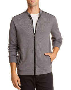 John Varvatos Star Usa Double-knit Zip-up Sweater Nickel thumbnail 1