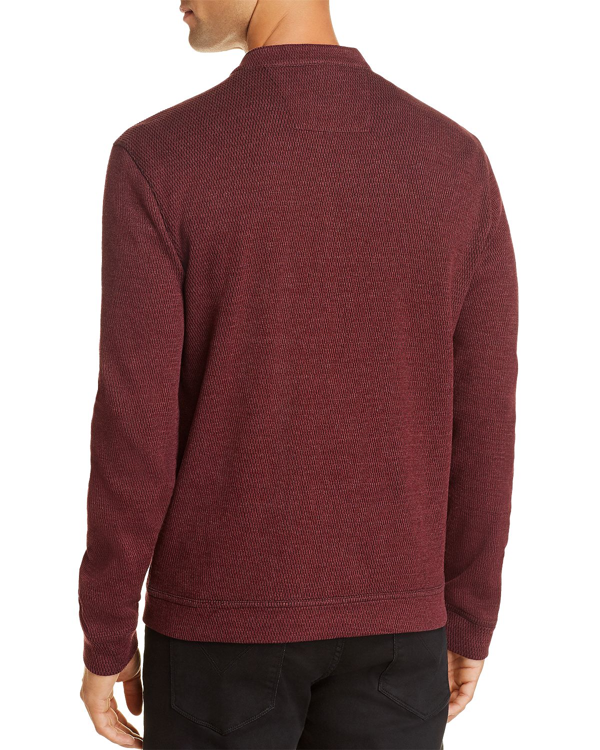 John Varvatos Star Usa Double-knit Zip-up Sweater Port