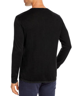 John Varvatos Star Usa Long-sleeve Henley Black thumbnail 2