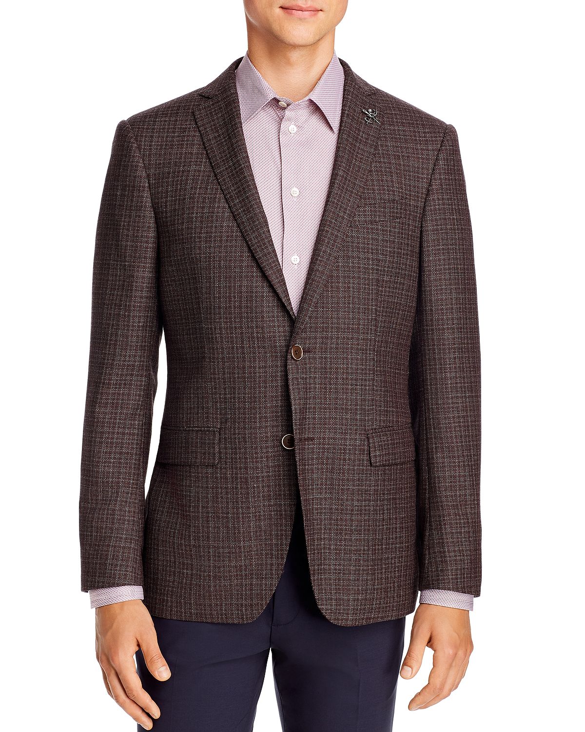 John Varvatos Star Usa Mlange Birdseye Slim Fit Sport Coat Burgundy