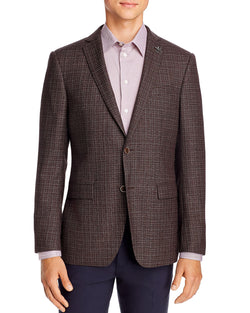 John Varvatos Star Usa Mlange Birdseye Slim Fit Sport Coat Burgundy thumbnail 1