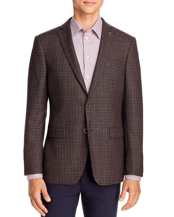 John Varvatos Star Usa Mlange Birdseye Slim Fit Sport Coat Burgundy