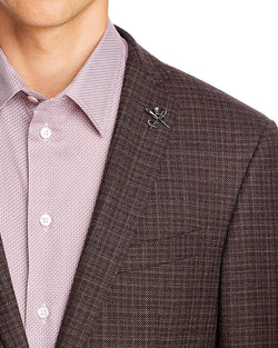 John Varvatos Star Usa Mlange Birdseye Slim Fit Sport Coat Burgundy thumbnail 4