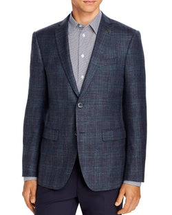 John Varvatos Star Usa Plaid Slim Fit Sport Coat Navy/Green thumbnail 1