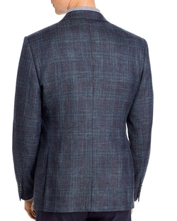 John Varvatos Star Usa Plaid Slim Fit Sport Coat Navy/Green thumbnail 3
