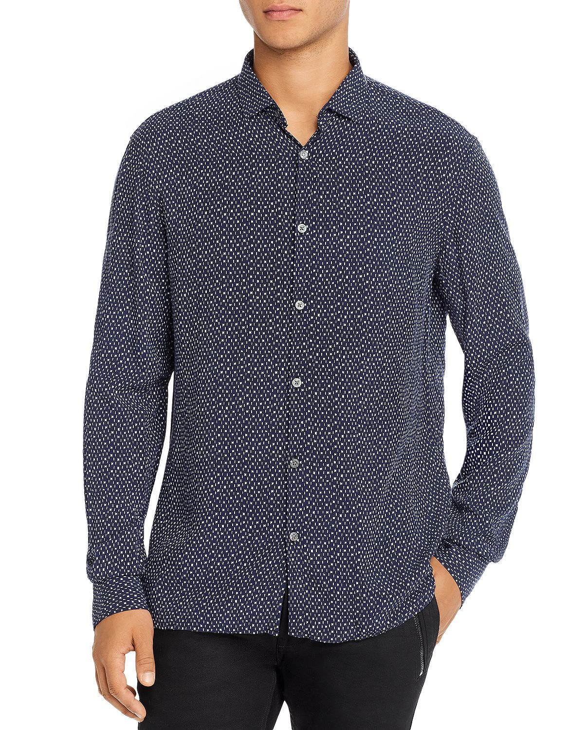 John Varvatos Star Usa Ross Slim Fit Shirt Marine