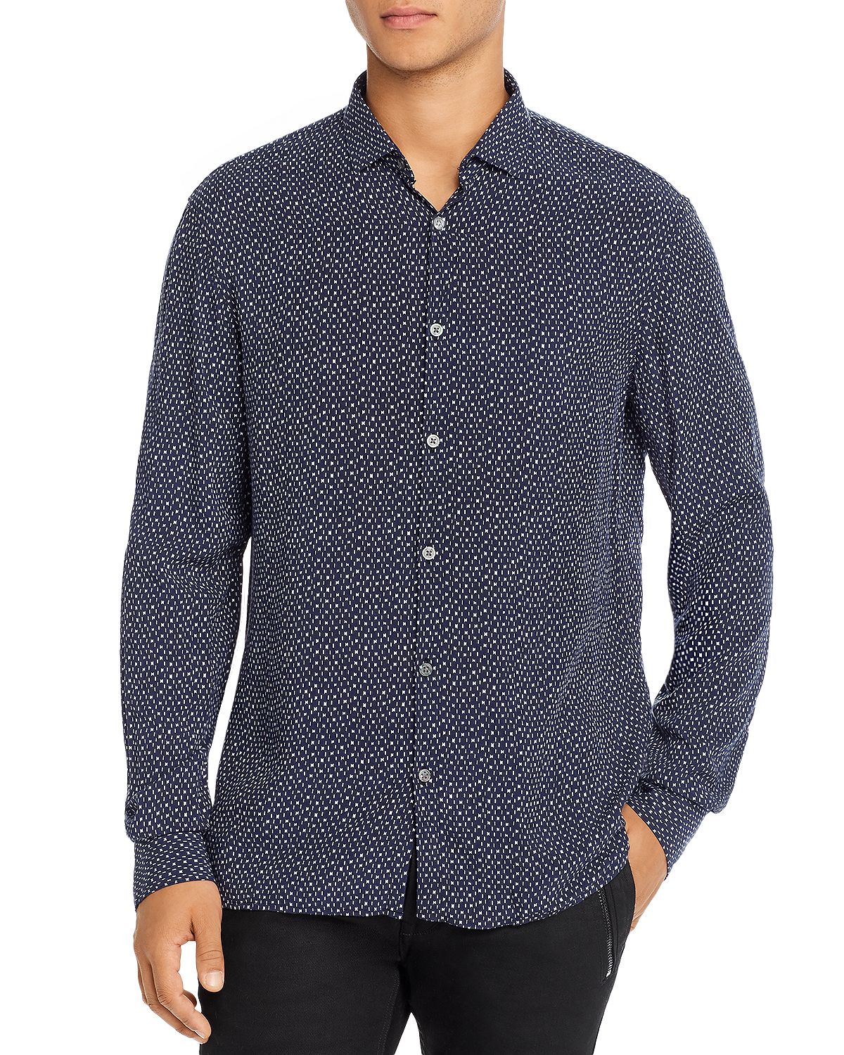 John Varvatos Star Usa Ross Slim Fit Shirt Marine
