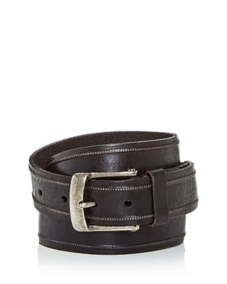 John Varvatos Star Usa Sanded Leather Belt Black