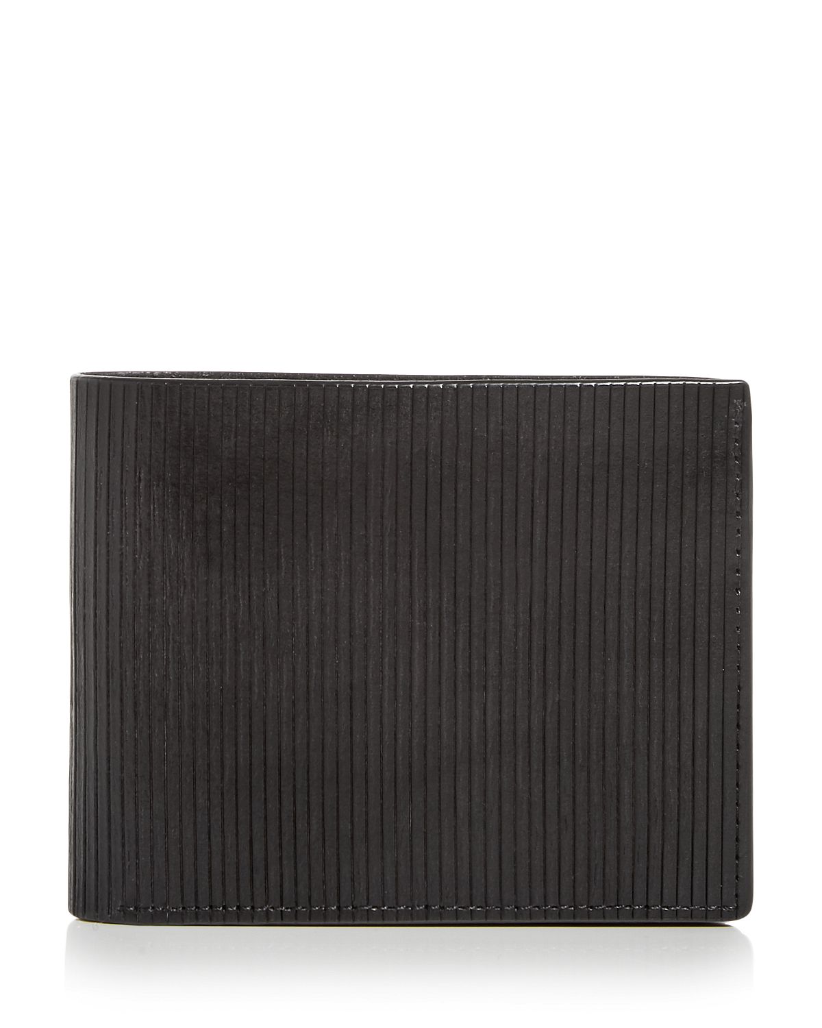 John Varvatos Star Usa Scored Leather Bi-fold Wallet Black