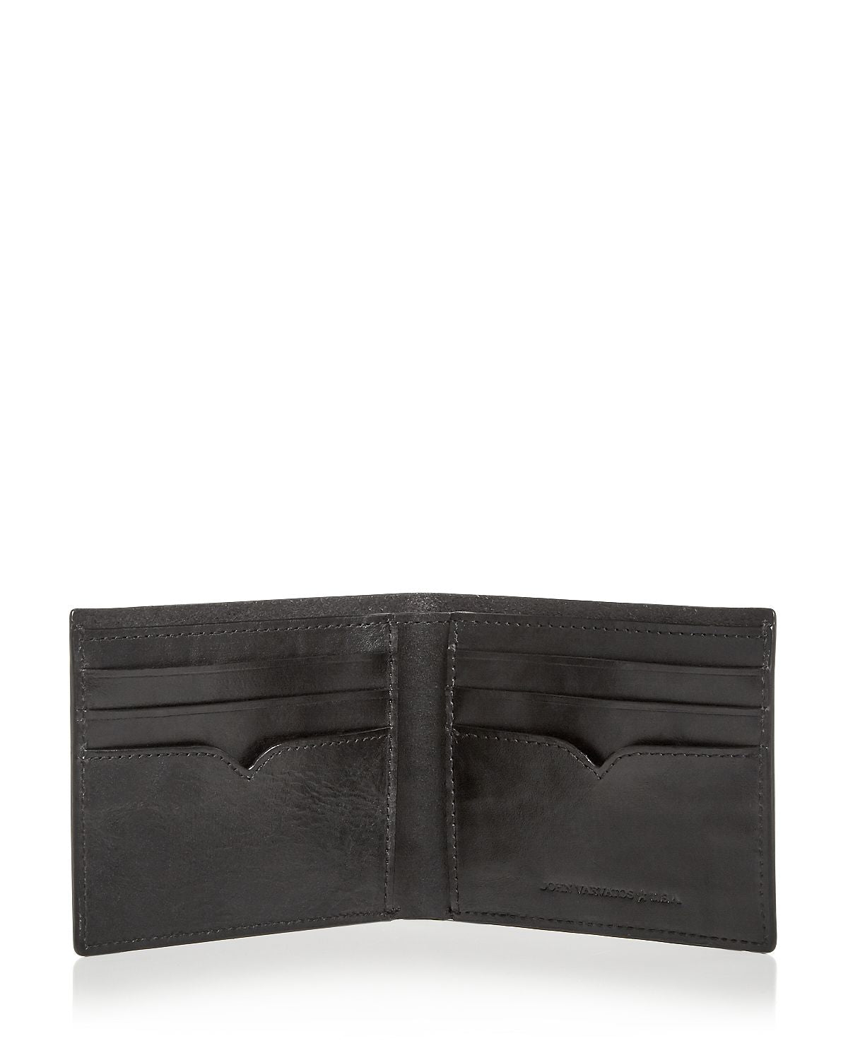 John Varvatos Star Usa Scored Leather Bi-fold Wallet Black