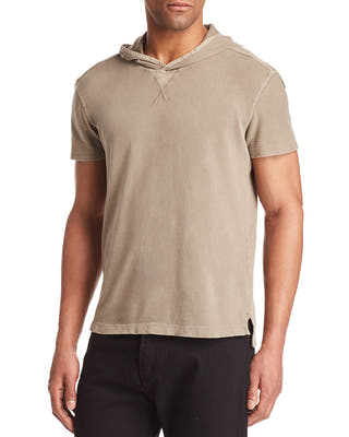John Varvatos Star Usa Short Sleeve Pullover Hoodie Umber