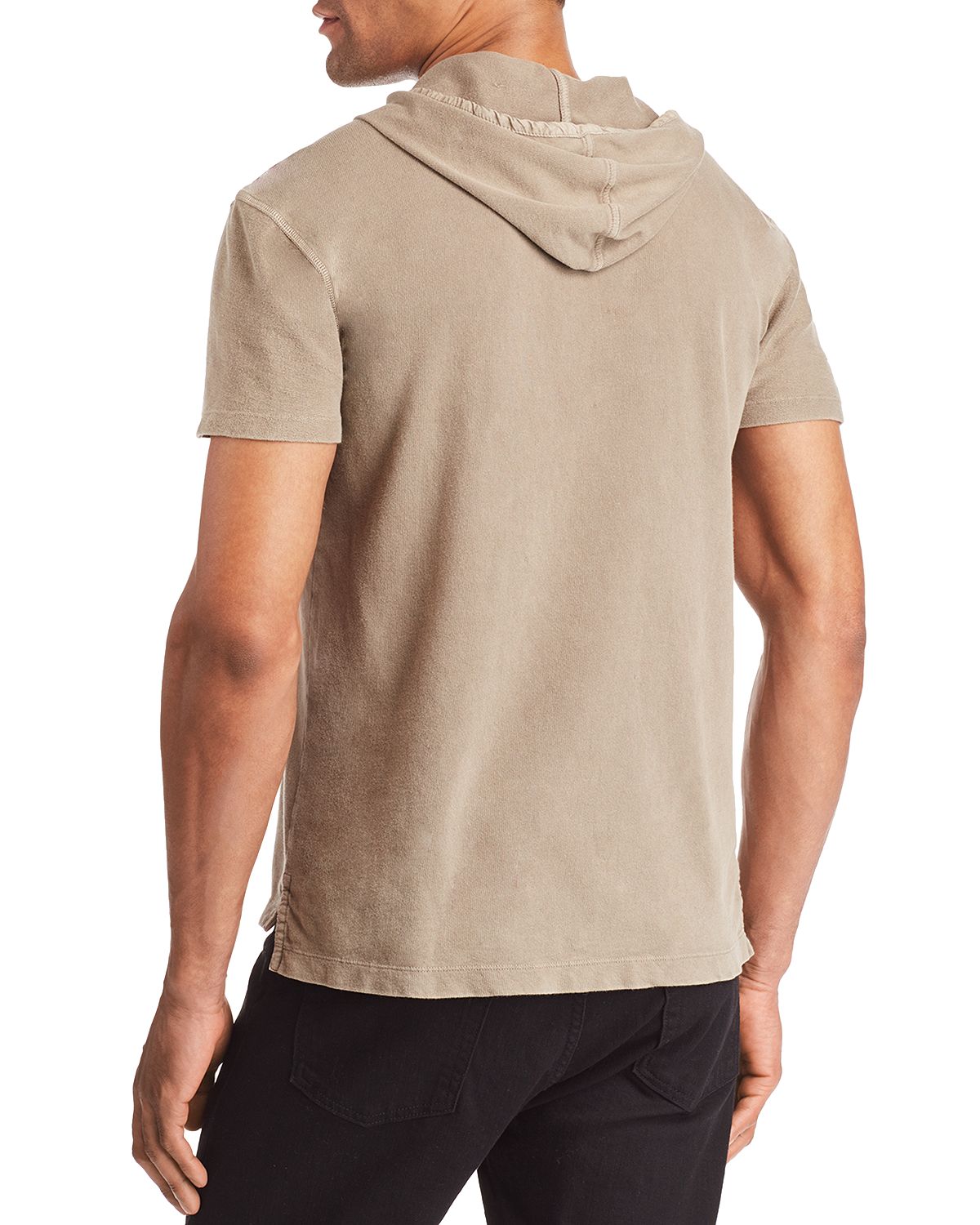John Varvatos Star Usa Short Sleeve Pullover Hoodie Umber