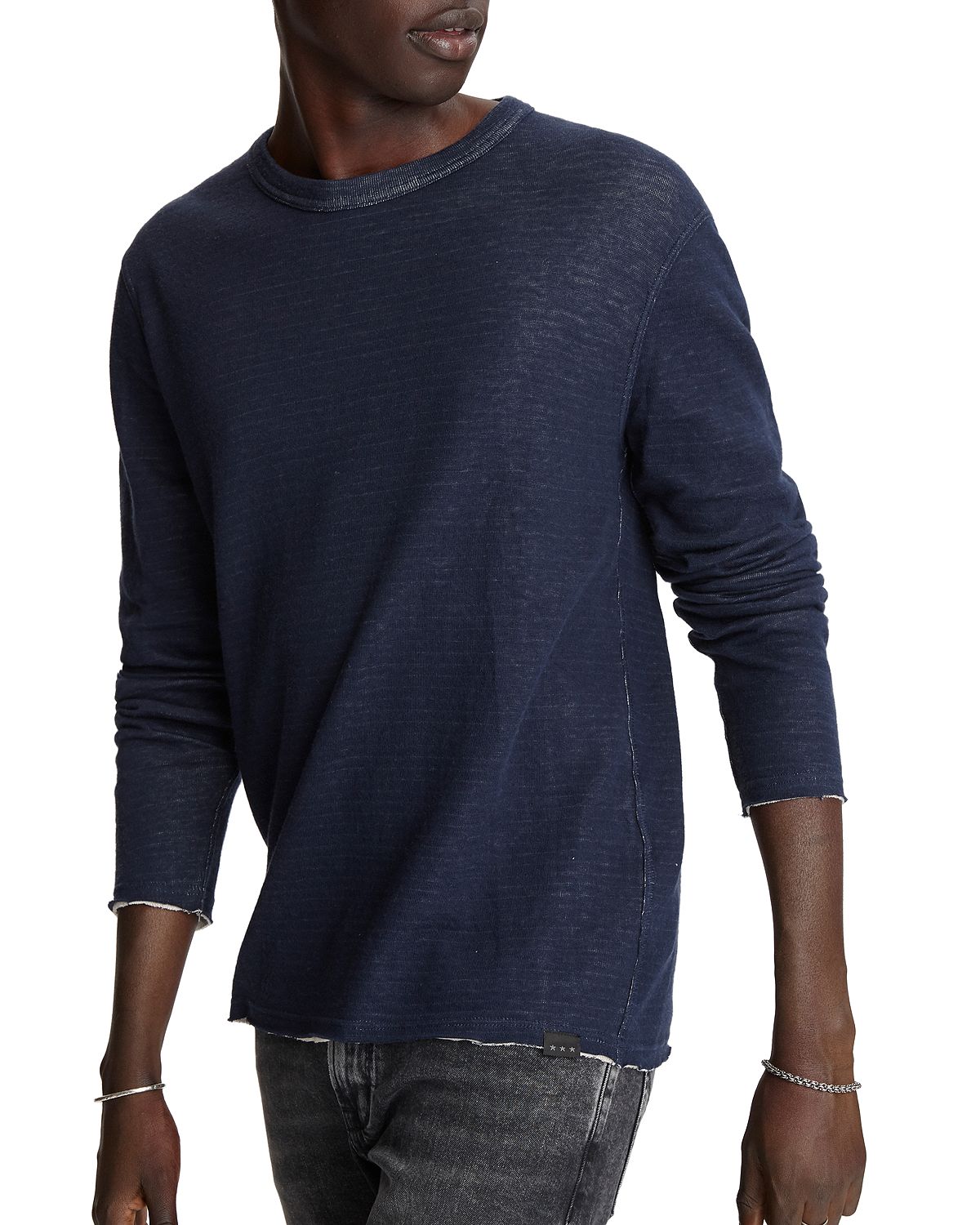 John Varvatos Star Usa Stamford Reversible Long-sleeve Tee Pacific Blue
