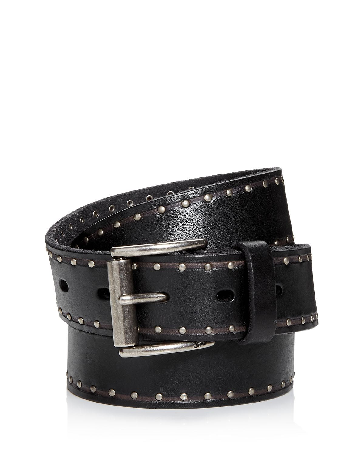 John Varvatos Star Usa Studded Leather Belt Black