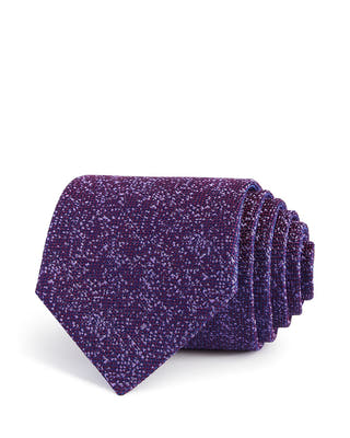 John Varvatos Star Usa Textured Solid Silk Classic Tie Purple