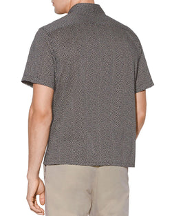 John Varvatos Star Usa Trent Short-sleeve Geometric-print Regular Fit Shirt Black thumbnail 2