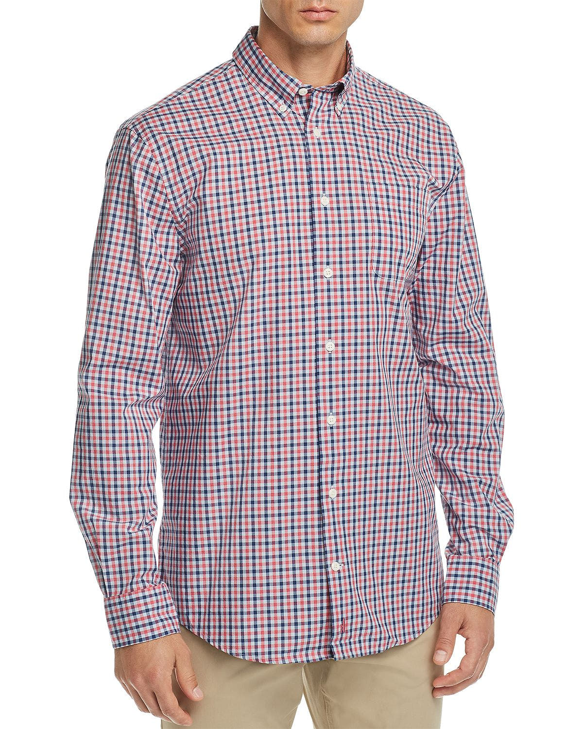 Johnnie-o Finley Plaid Regular Fit Button-down Shirt Sangria